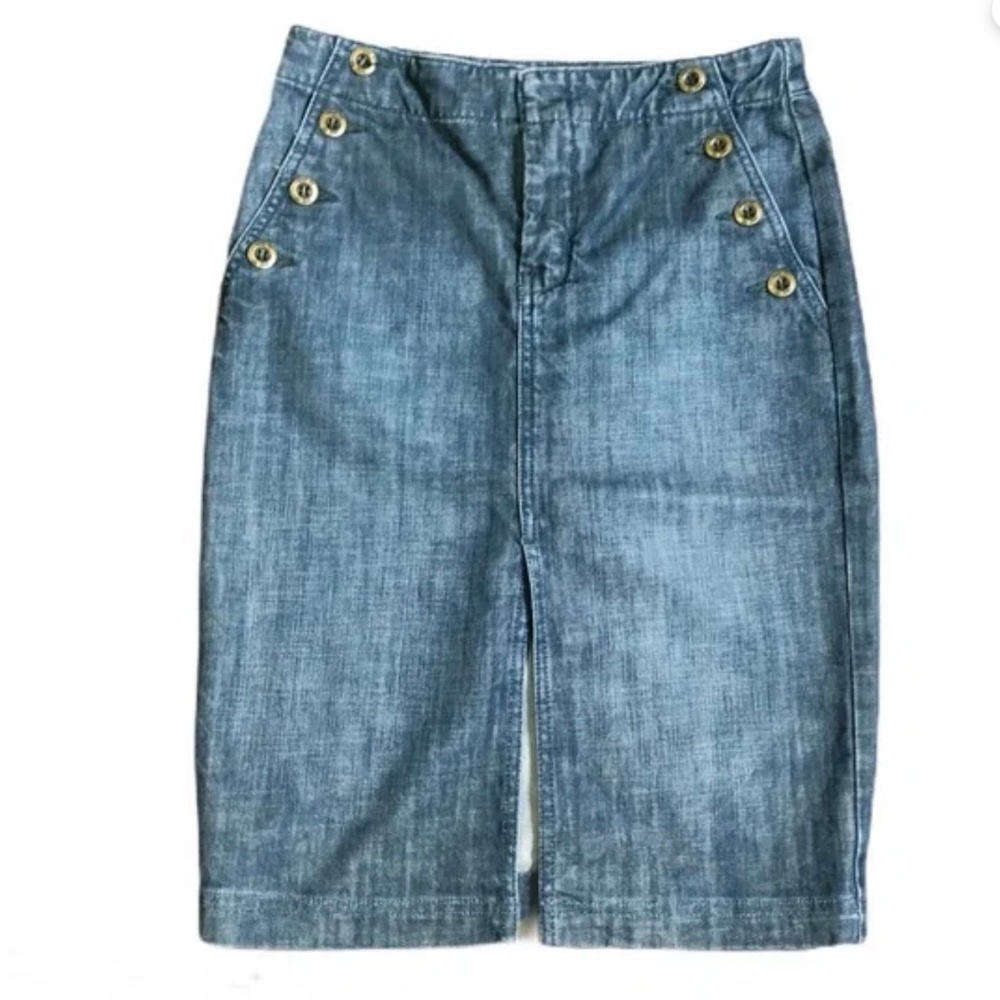 **CLASSIC DENIM** Anthropologie Level 99 Denim Pencil Skirt Size 28 (US 4)
